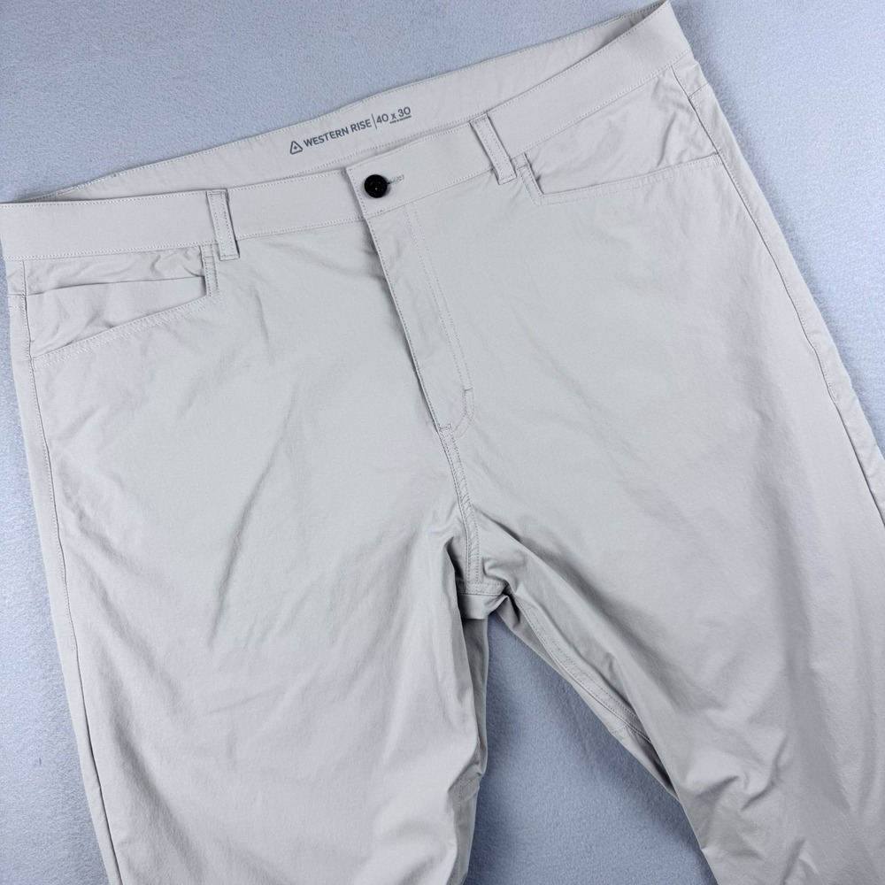 Western Rise Evolution Chino Pant Men 40x30 Tan Slim Fit Golf Performance